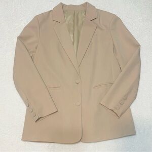 Blazer Classic Light Khaki Tan Double Button Front Women's Large